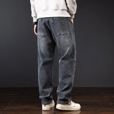 Winter Men's Spliced Jeans Brushed Thick Hip Hop