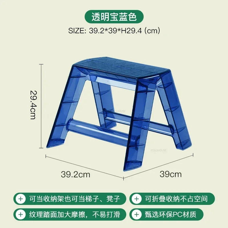 Modern Home Folding Ladder Transparent Acrylic Step Ladders