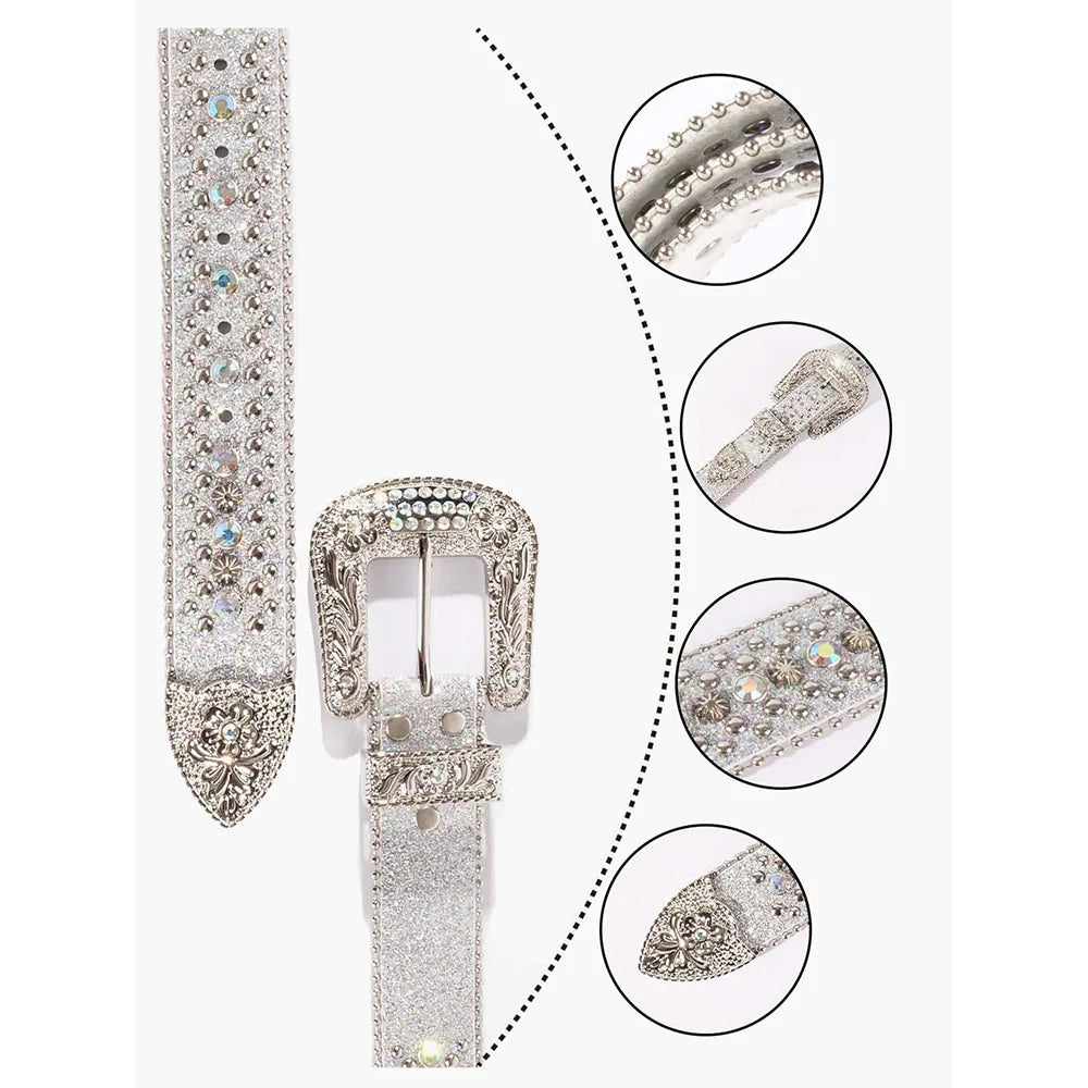 Women's Jeans Rhinestone Large Size Belt Men's Belt
