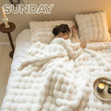 Winter Imitation Fur Plush Blanket Warm Super Soft