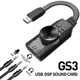 7.1 Channel Sound Card USB Audio Interface Headphone