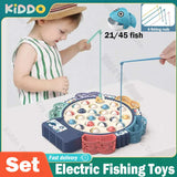 Children Electric Fishing Toys Music Rotating Fish Interactive