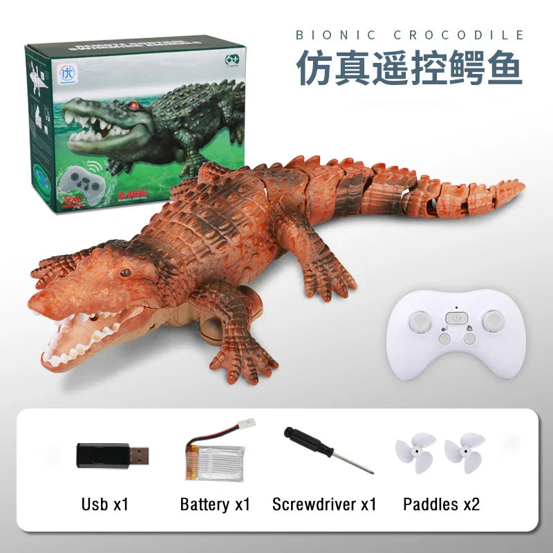 Realistic RC Crocodile Pool Lake Toys Kids Waterproof