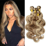 Piano Color P4/613 Highlight Bundles And Closure Remy