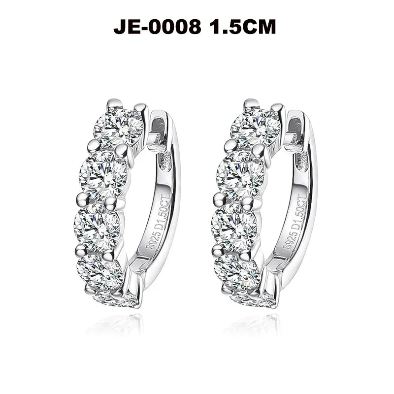 Smyoue 18k 3cttw Moissanite Hoop Earring for Women