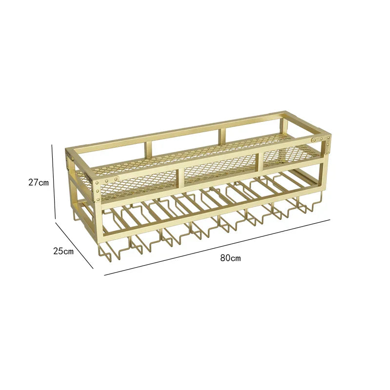 Bar Metal Wine Rack Display Wall Mounted Club