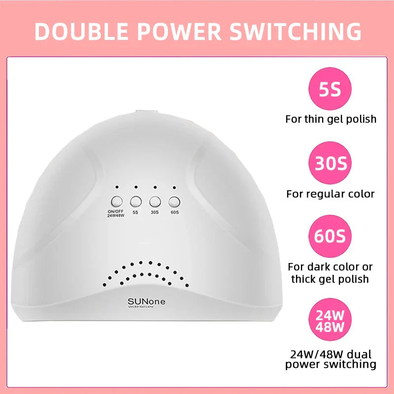 48W UV LED Nail Lamp for Quick Curing