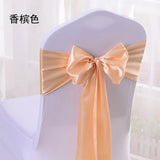 10/100pcs Satin Chair Bow Sashes Wedding Chair Knots