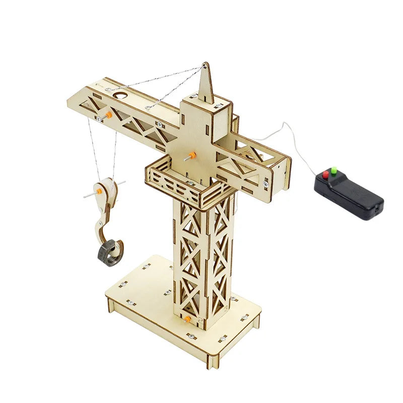 Electric Tower Crane Model Kids Science Toy STEM