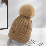 Winter Hats for Woman Thicker Beanies Chenille Ball
