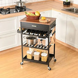 TOOLF Kitchen Island Cart with Drawer, Rolling Kitchen