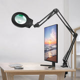 NEWACALOX 10X/5X Magnifier 5 Colors Illuminated Magnifying Glass