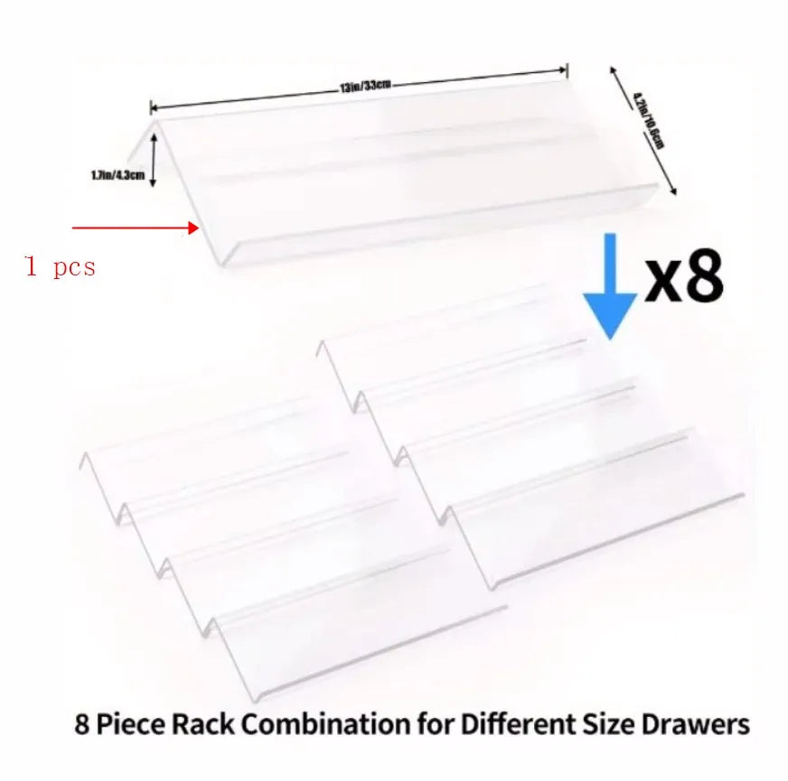 Acrylic 4 Tier Spice Drawer Organizer Rack Seasoning