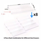 Acrylic 4 Tier Spice Drawer Organizer Rack Seasoning