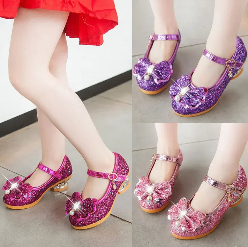 New Children Shoes Girls High Heel Princess Dance
