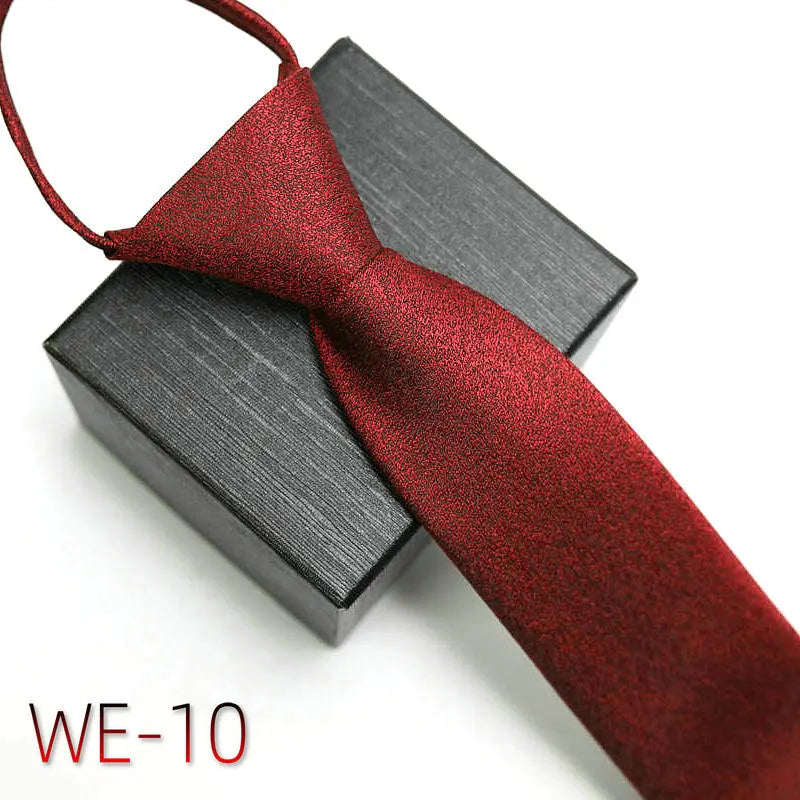New Suit Business Zipper Tie for Man 48*7cm