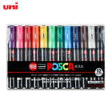 Uni Posca PC-1M 12 Colors Set Paint Markers,