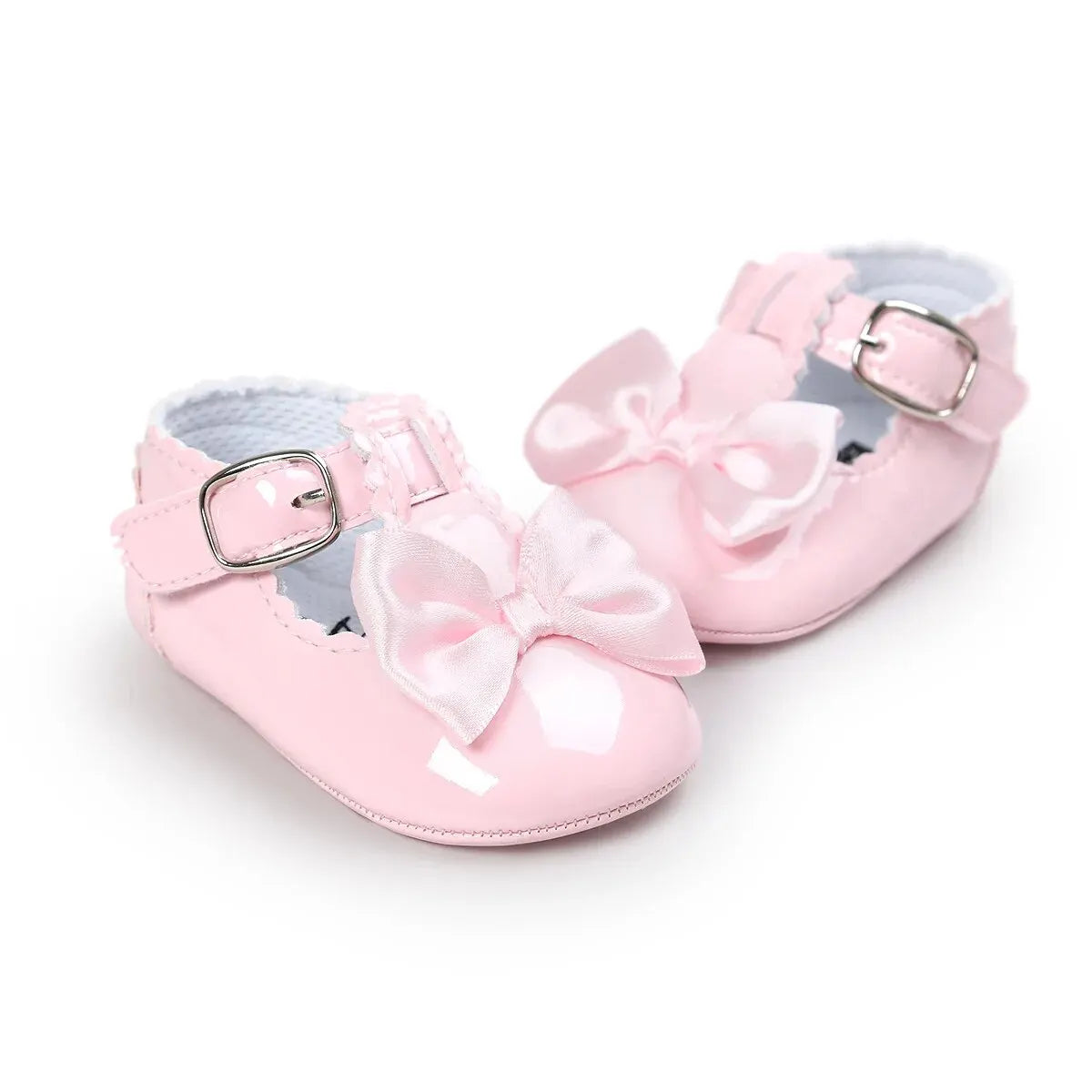 Meckior Baby Girls Shoes Classic Bowknot Rubber Sole