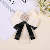 Korean Bow Tie Brooch Women's College Style Bank