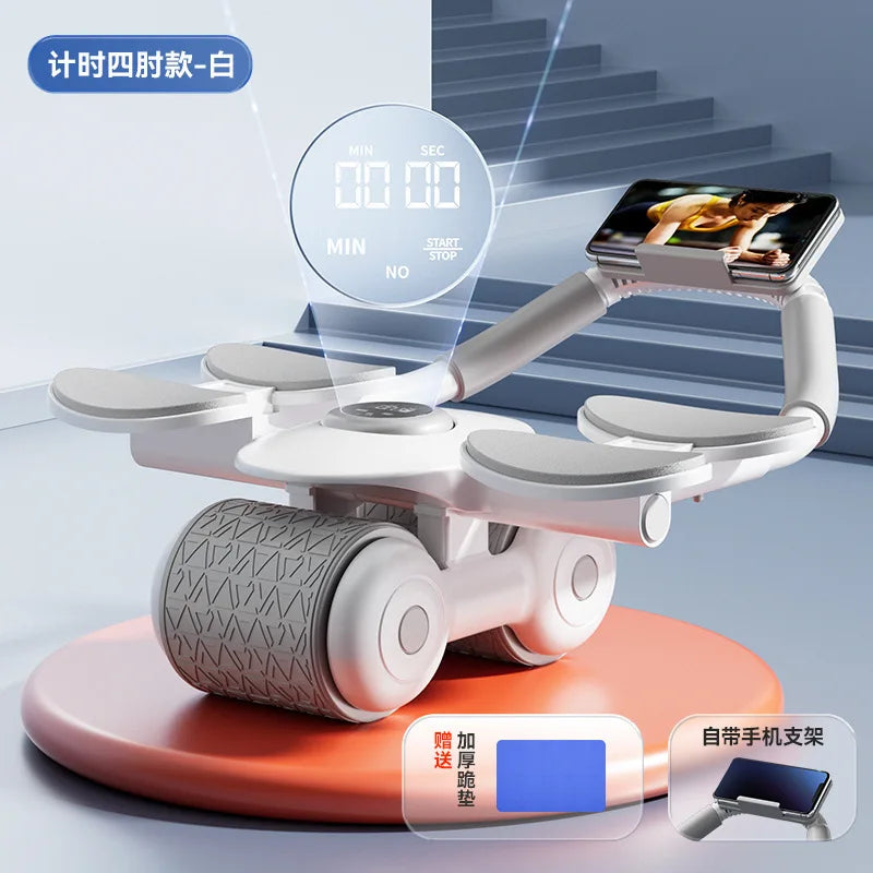 4 Elbows AB Roller Abdominal Wheel Silent Multifunctional