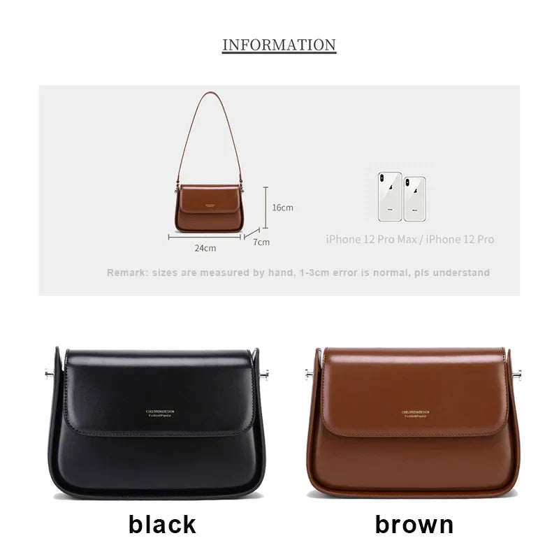 Women's Bag Female Elegant Saddle Shoulder Bag 2022