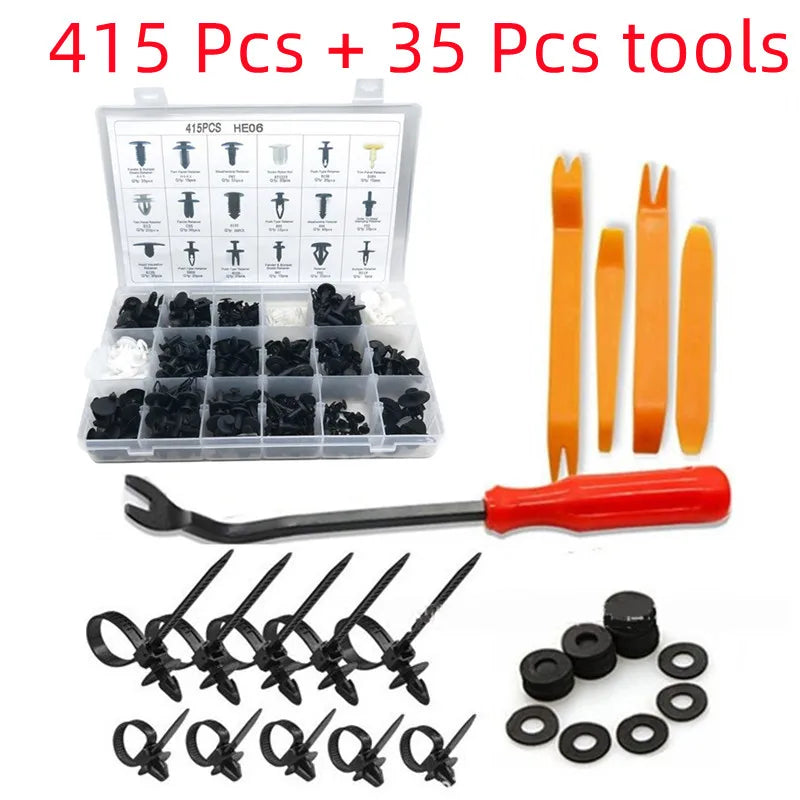 Car Push Retainer Clips Auto Fasteners Assortment Nylon