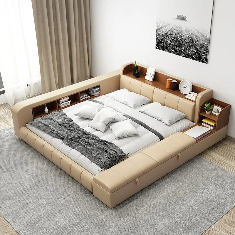 Parent child bed, second family, leather , master