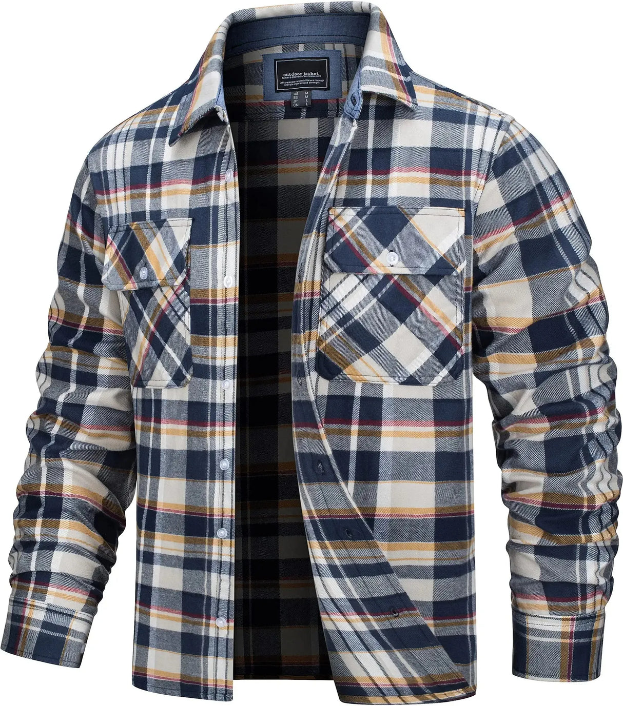 TACVASEN Oversize Lightweight Shirt Jacket Button Down Cotton