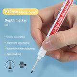6Pcs/Set 20mm Deep Hole Long Nib Head Markers