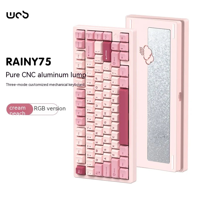Wob Rainy75 Mechanical Keyboard CNC Aluminum Alloy RGB