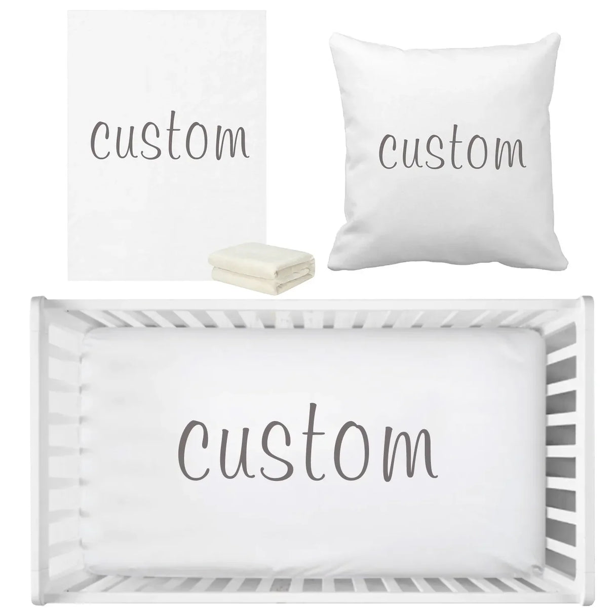 LVYZIHO Custom Name / Image Baby Crib Bedding