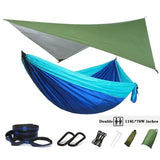 Oversized Double 118inx79in Hammock with Tree Straps and