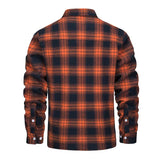 MAGCOMSEN Men's Fleece Plaid Flannel Shirt Jacket Button