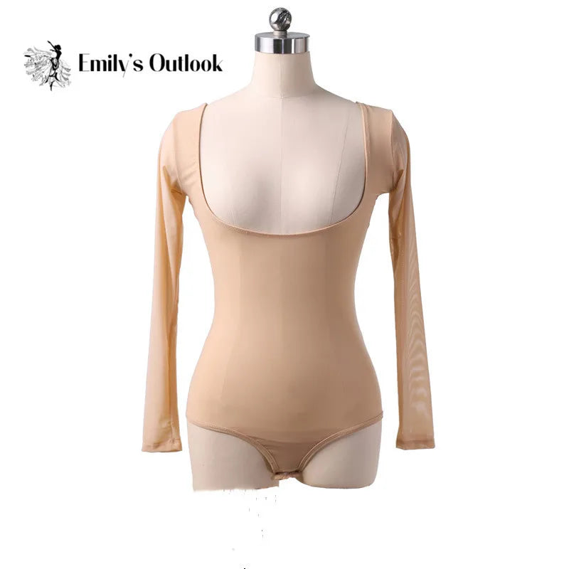 Long Sleeve Bodycon Gauze Top Sheer Pure Mesh