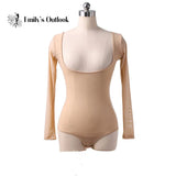 Long Sleeve Bodycon Gauze Top Sheer Pure Mesh