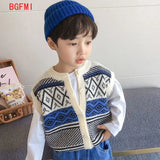 1-10Y Children Single-breasted Vests Sweaters Cotton Vest boy