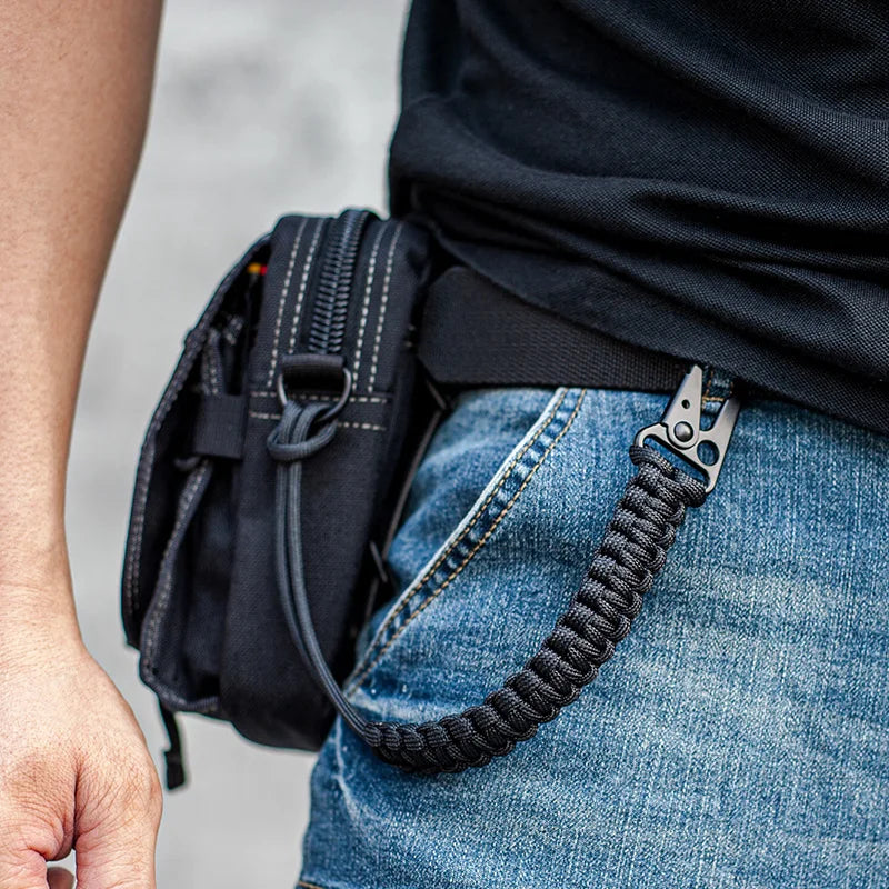 Camping Tactical Anti-lost 9 Core Paracord Waist Hanging