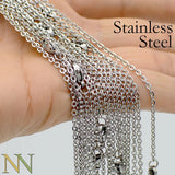 100 Pieces Stainless Steel Necklace for Women Men