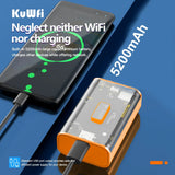 KuWFi 5200mAh 4G LTE Router Proteble Mobile Travel
