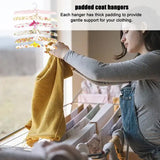 6pcs Colorful Blossom Sponge Padded Clothes Hanger Resistance