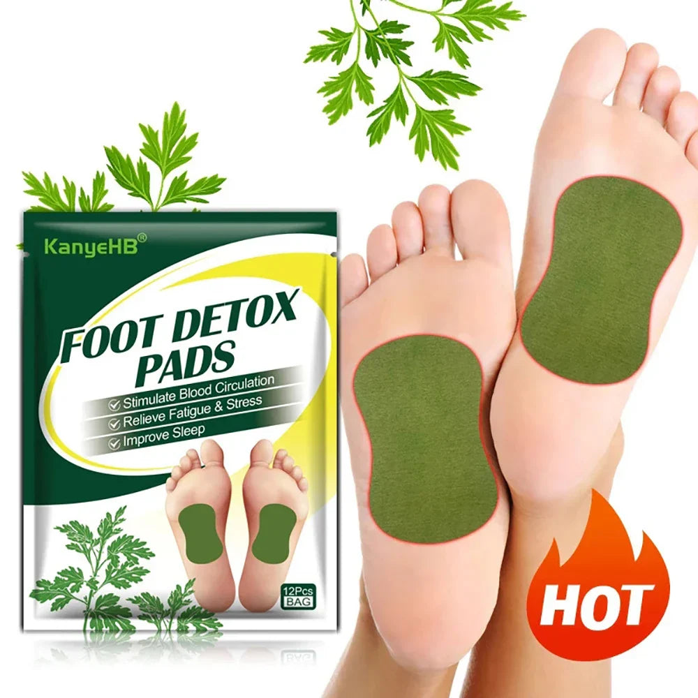 60/12PCS Detox Foot Patches Pads Natural Herbal Wormwood