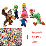 6pcs/set Super Mario Bros PVC Action Figure Toys