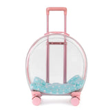 Pink Pet Carrier Trolley for Pet Travel Outdoor
