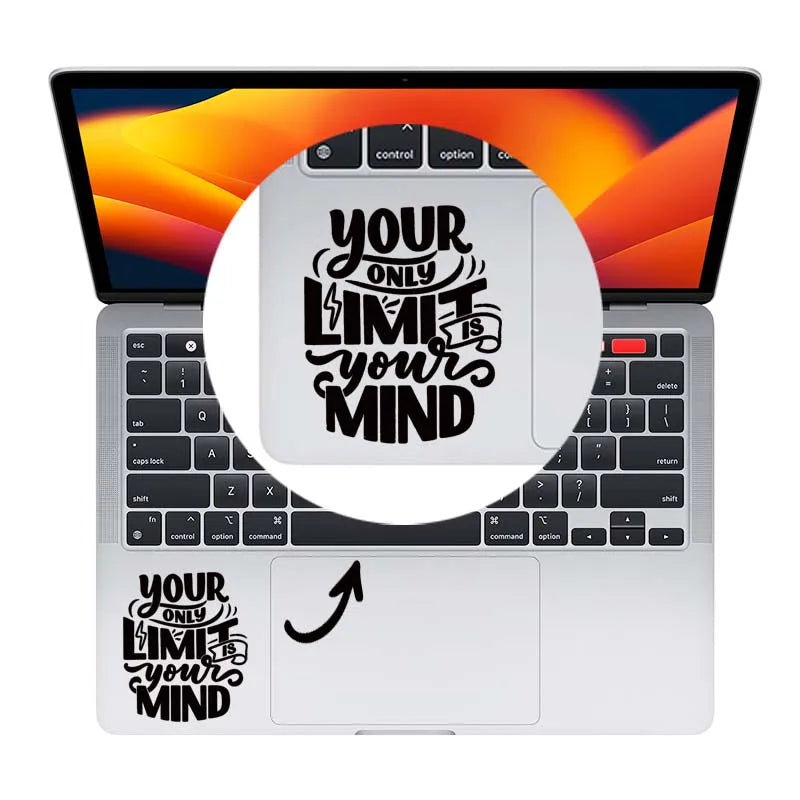 YOUR LIMIT Art Quote Vinyl Trackpad Laptop Sticker