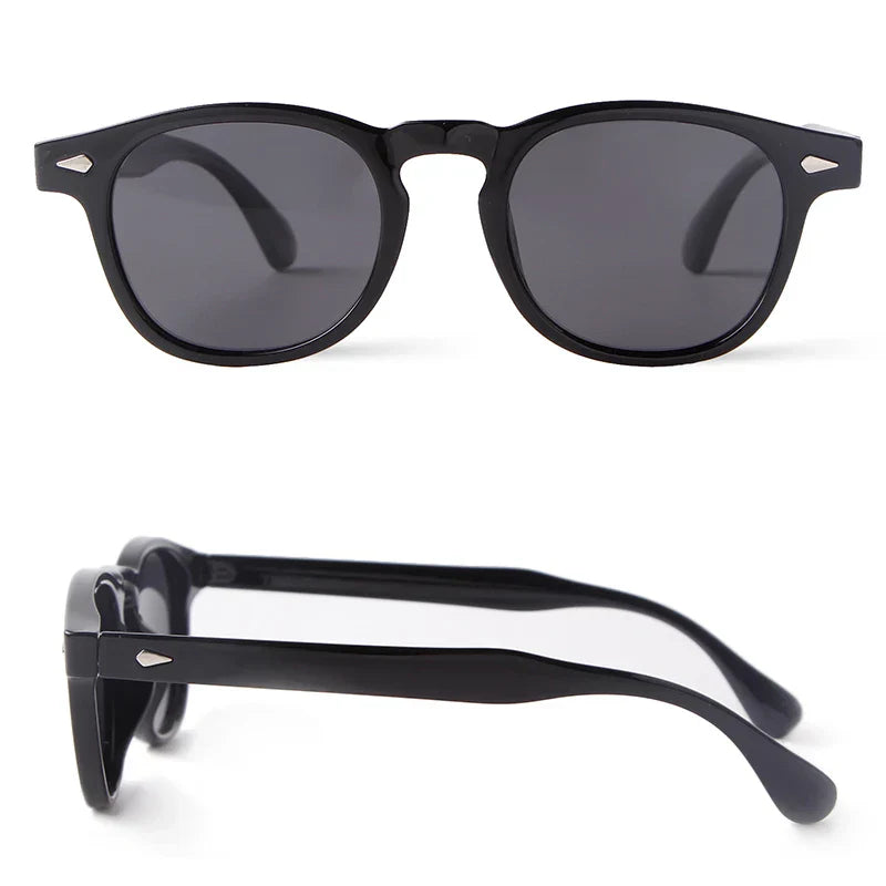 Retro Square Polarized Sunglasses Men Fashion Rivets Driving