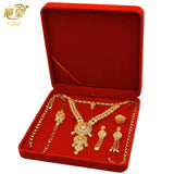 XUHUANG African Big Luxury 4PCS Dubai Gold Color