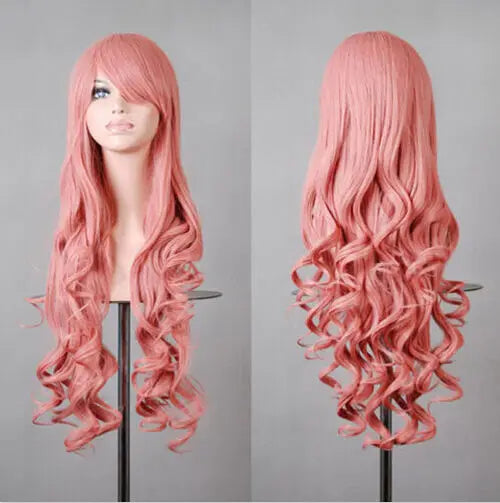 Lady 80cm Long Curly Wigs Fashion Cosplay Costume