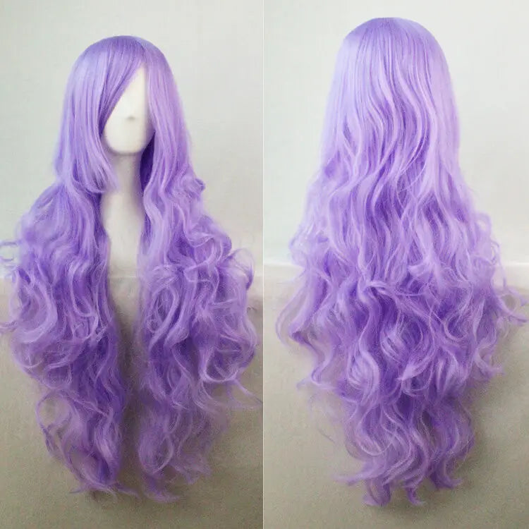 Lady 80cm Long Curly Wigs Fashion Cosplay Costume