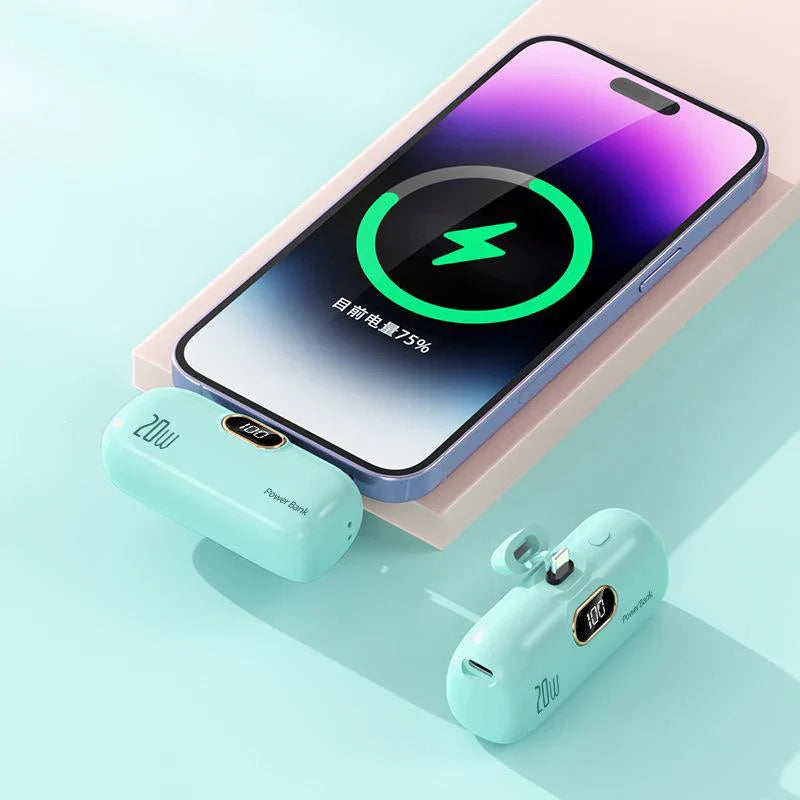 10000mAh Wireless Power Bank Mini Capsule Capsule Fast