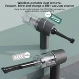 Car Vacuum Cleaner 4 in 1 Wireless Vacuum Cleaner Handheld Vacuum Pump For Home Stainless Steel Filter Car Accessories Vehicle